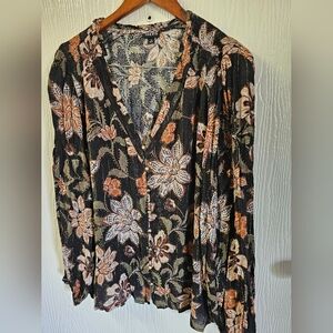Torrid Floral Patterned Shirt